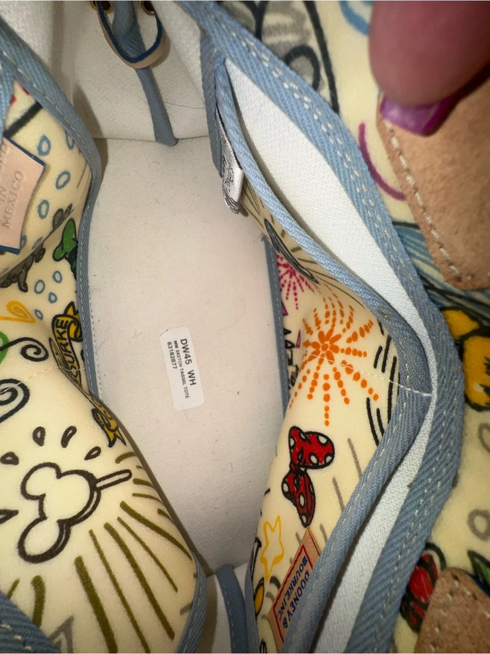 Dooney & Bourke DISNEYLAND Collaboration Tassel Tote $498 in Excellent Condition